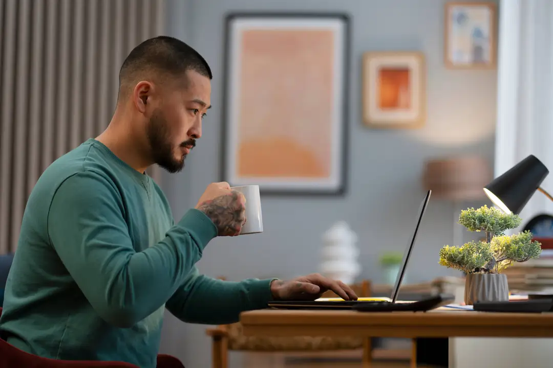 Man working from home